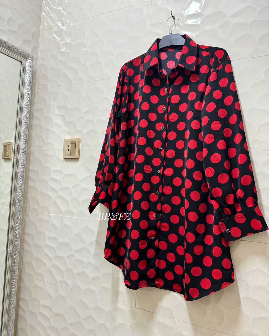 Black & Red Ball Printed Shirt