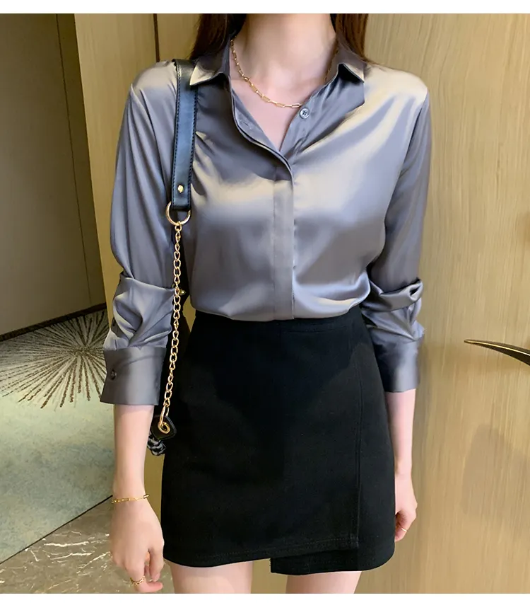 Gray Silk Shirt